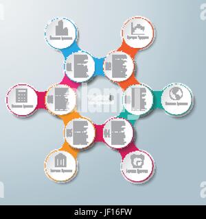object, connected, space, modern, modernity, chain, communication, Stock Vector