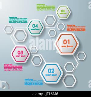 object, composition, space, modern, modernity, five, chain, communication, Stock Vector
