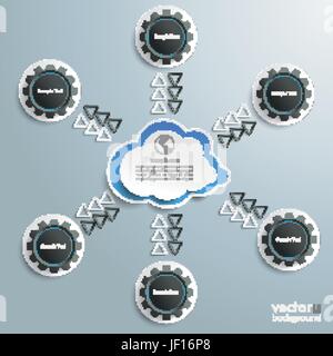 PC, computers, computer, object, composition, space, wheel, modern, modernity, Stock Vector