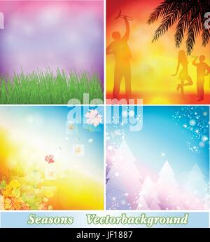 card, season, seasonable, backdrop, background, garden, winter, green, leaves, Stock Vector