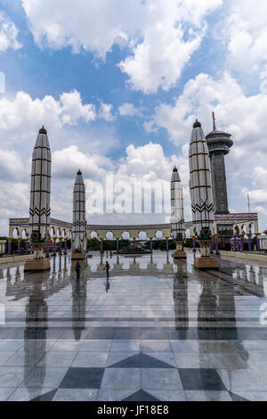 Clear view of the prayer area and the minaret of the Great Mosque of Central Java, Indonesia. Stock Photo