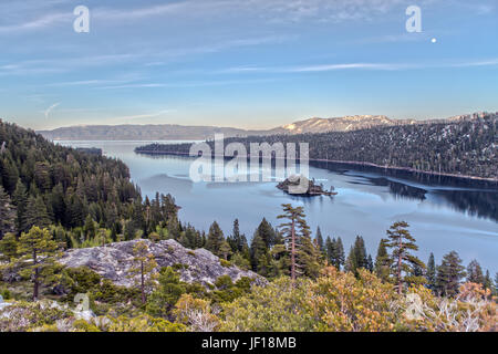 Emerald Bay at the Lake Tahoe on a beautiful Evening Stock Photo