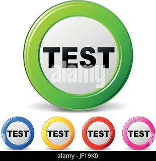 isolated, button, icon, vector, now, test, testing, trial, blue, isolated, Stock Vector