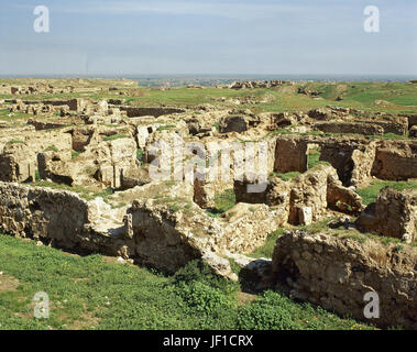 Syria. Dura-Europos, Hellenistic, Parthian and Roman city. Today, SalhiyŽ. Temple of Atargatis. Photo taken before civil war. Stock Photo