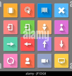 woman, application, PC, computers, computer, colour, female, male, masculine, Stock Vector