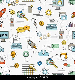 Social Media Marketing pattern Stock Vector