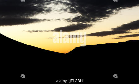 Cloudy Sundown - Landscape Karoo National Park Stock Photo