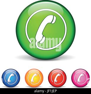 Round phone symbol. Call icon. Editable vector Stock Vector Image & Art ...