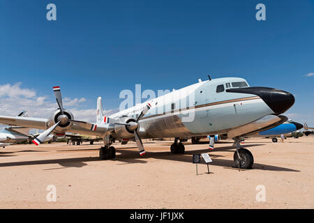 Douglas VC-118A Liftmaster, Presidential Air Force One, used by US Presidents Kennedy and Johnson, Pima Air and Space Museum Stock Photo