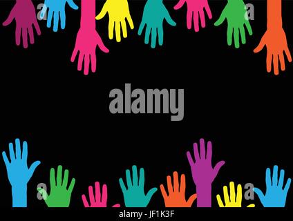 humans, human beings, people, folk, persons, human, human being, hand, hands, Stock Vector