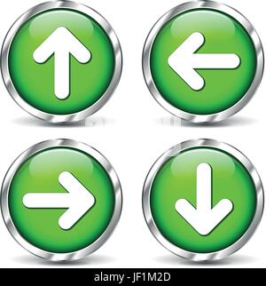 isolated, navigation, reflection, pointer, illustration, metal, directions, Stock Vector