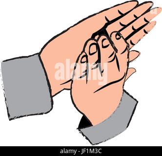 hands man clapping applause gesture Stock Vector