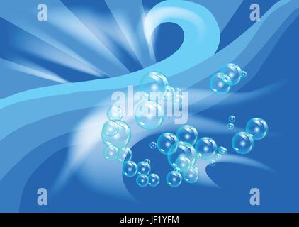 blue, motion, postponement, moving, movement, liquid, illustration, wave, Stock Vector