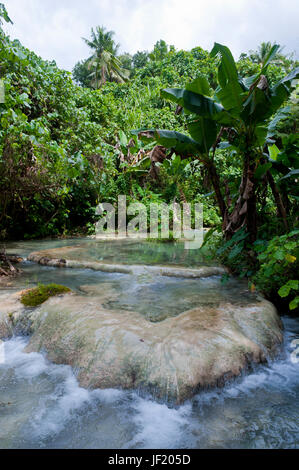 Beautiful Mele-Maat cascades in Port Vila, Island of Efate, Vanuatu, South Pacific Stock Photo