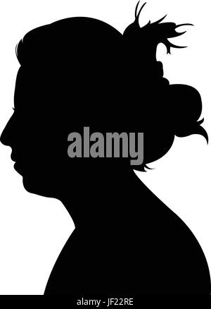 woman, profile, humans, human beings, people, folk, persons, human, human Stock Vector