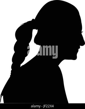 woman, profile, humans, human beings, people, folk, persons, human, human Stock Vector