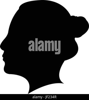 woman, profile, humans, human beings, people, folk, persons, human, human Stock Vector