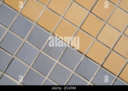 Mosaic tiles on the facade of a house Stock Photo