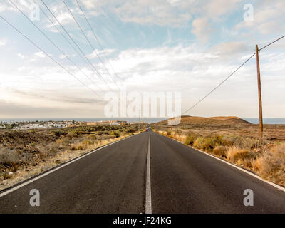 Long Lonely Road Stock Photo