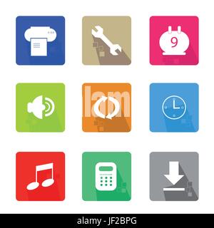 element, elements, office, program, object, music, isolated, graphics, modern, Stock Vector