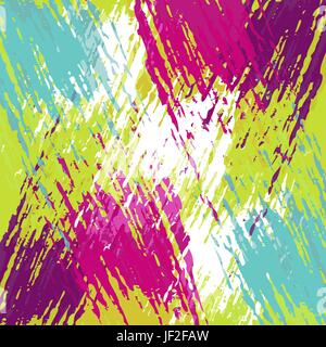 Abstract summer style art background, colorful hand drawn grunge paint texture. EPS10 vector. Stock Vector