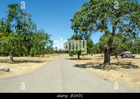 Campground at Lake Cachuma, Santa Barbara area, Santa Ynez Valley CA Stock Photo