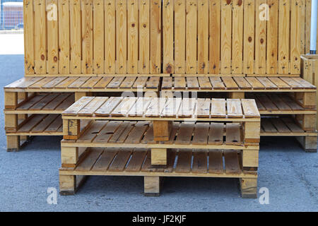 Pallet furniture Stock Photo