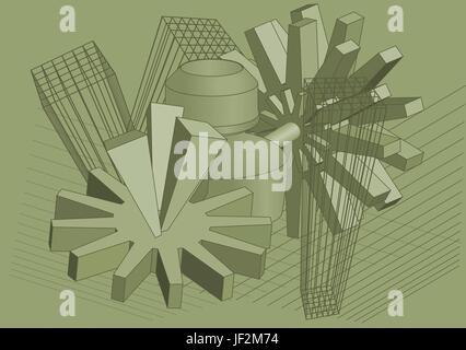work factory Stock Vector