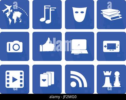 icons, elements, telephone, phone, object, travel, music, art, game, Stock Vector