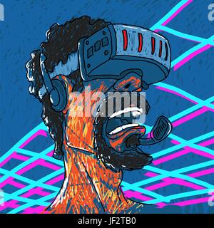 The Helmet of Virtual Reality Stock Vector