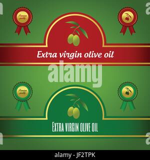 illustration, olive, label, product, set, vector, oil, emblem, graphic, modern, Stock Vector