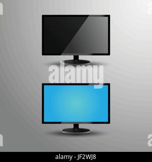 black, swarthy, jetblack, deep black, monitor, business dealings, deal, Stock Vector