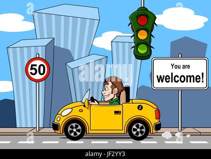 enthusiastic merry Stock Vector