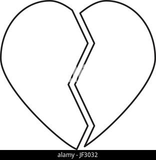 black broken heart icon vector illustration stock vector image art alamy