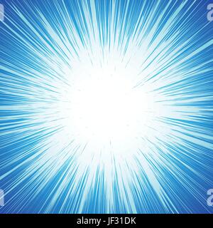 Vivid colorful background with starburst (sunburst)-like motif. Abstract radial lines fading into background. Easy to change colors (only 2 color) Stock Vector
