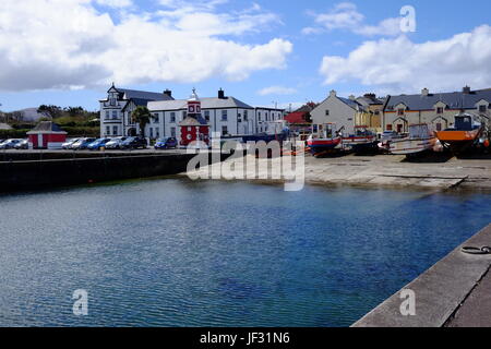 Valentia Island harbour in County Kerry, Republic of Ireland, on the Ring of Kerry route and the Wild Atlantic Way Stock Photo