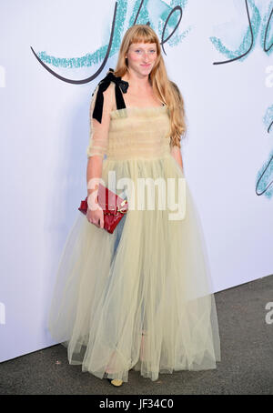 Molly Goddard attending the Serpentine Summer Party 2017, presented by the Serpentine and Chanel, held at the Serpentine Galleries Pavilion, in Kensington Gardens, London. PRESS ASSOCIATION Photo. Picture date: Wednesday 28th June, 2017. Photo credit should read: Ian West/PA Wire Stock Photo