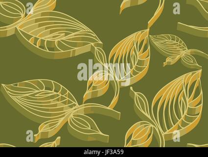 Abstract leaves. abstract seamless green background Stock Vector