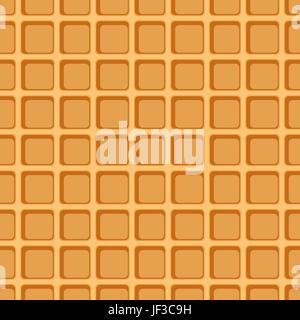 Waffle seamless pattern. Baked wafer background with repeating texture ...