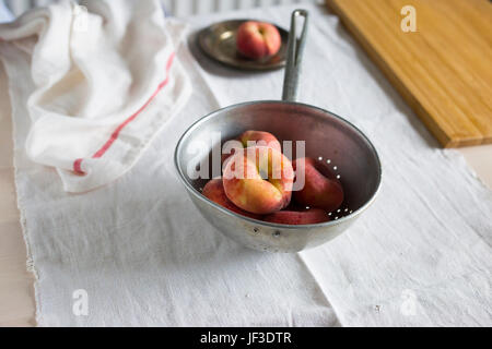 Doughnut or Saturn Peaches Stock Photo