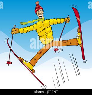 illustration ski Stock Vector