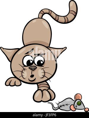 kitten cartoon Stock Vector