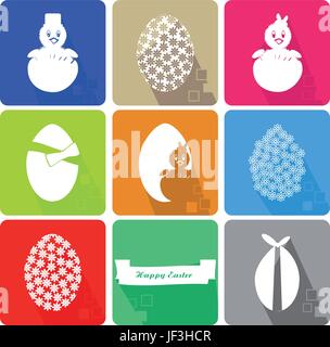 graphics, easter, set, icons, blue, object, sweet, sweets, game, tournament, Stock Vector