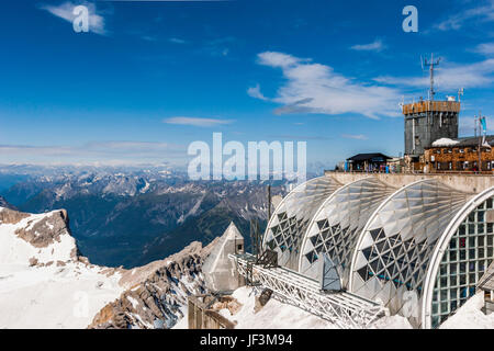 Zugspitze summit. Germany Stock Photo