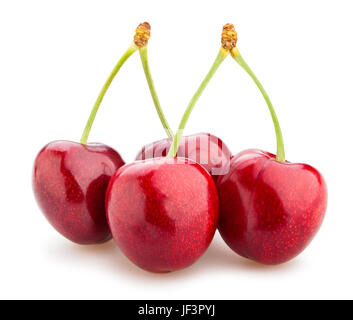 red cherry isolated Stock Photo