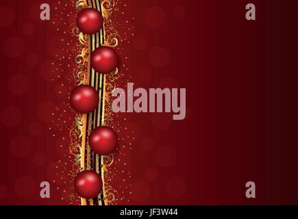 christmas, balls, decorations, vector, colorful, backdrop, background, gold, Stock Vector