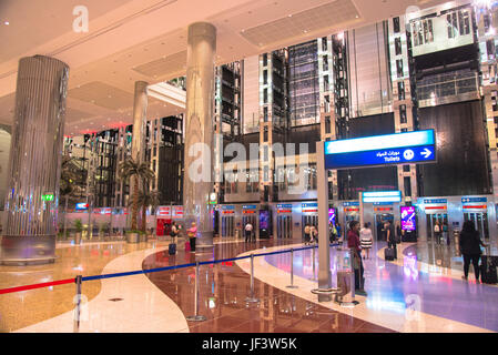 airport with shops at dubai Stock Photo