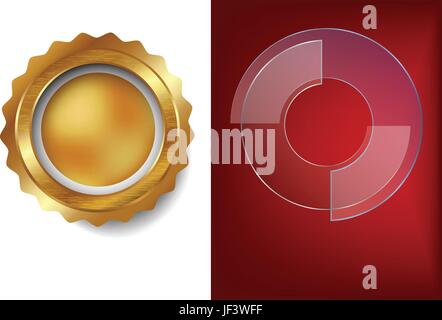 glass, chalice, tumbler, cup, ring, circle, metallic, white, gold, red, glass, Stock Vector