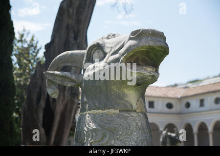 Ancient statue of goat in baths of Diocletian (Thermae Diocletiani) in Rome. Italy Stock Photo