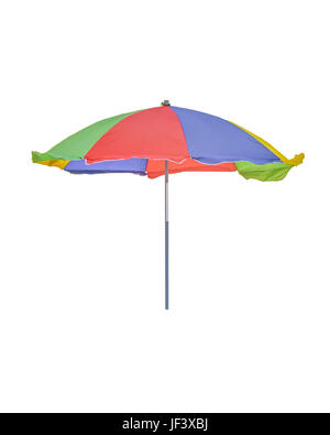 Multicolored Umbrella Isolated on White Stock Photo